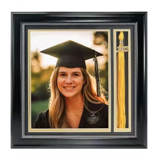 College Graduation Certificate Frame Wooden Diploma Shadow Box Photo Tassel Display Case Wall Hangin